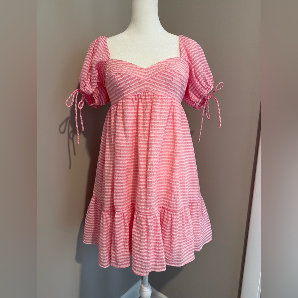 Amanda Uprichard pink babydoll dress size M Never worn